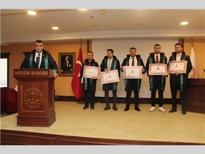 5 STAJYER AVUKATIMIZ CÜBBE GİYDİ
