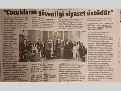 Dünya Çocuk Hakları Günü basın açıklaması