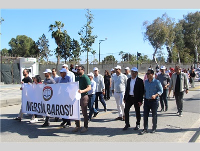 MERSİN BAROSU 1 MAYIS’TA ALANDAYDI