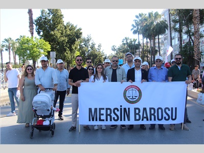 MERSİN BAROSU 1 MAYIS’TA ALANDAYDI