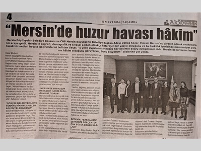 Başkan Vahap Seçer'den Ziyaret