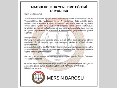 ARABULUCULUK YENİLEME EĞİTİMİ