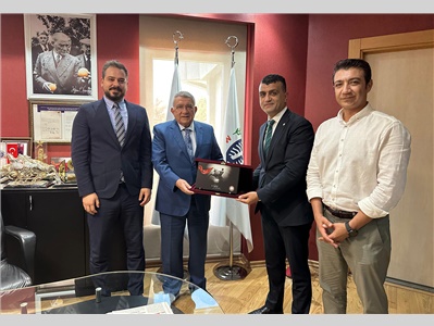 MERSİN TİCARET BORSASI BAŞKANI ABDULLAH ÖZDEMİR’E ZİYARET