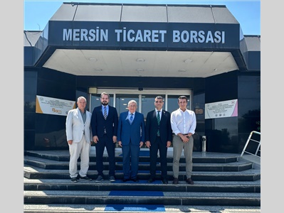 MERSİN TİCARET BORSASI BAŞKANI ABDULLAH ÖZDEMİR’E ZİYARET