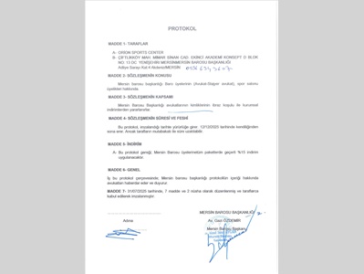 ORİON SPORTS CENTER İLE İNDİRİM PROTOKOLÜ İMZALANDI