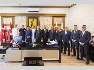 MERSİN CUMHURİYET BAŞSAVCISI SAYIN AHMET ÇELİKKOL, BARO BAŞKANIMIZ AV. GAZİ ÖZDEMİR İLE KENT PROTOKOLÜNÜ MAKAMINDA AĞIRLADI