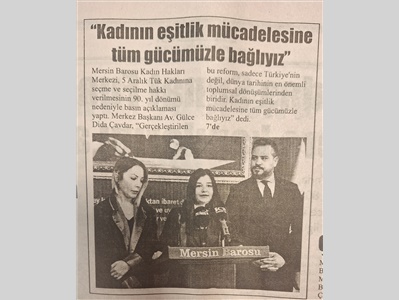 Türk kadınına seçme ve seçilke hakkı verilmesinin yıl dönümü basın açıklaması