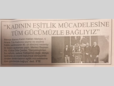 Türk kadınına seçme ve seçilke hakkı verilmesinin yıl dönümü basın açıklaması