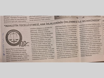 10 Aralık Dünya İnsan Hakları Günü basın açıklaması