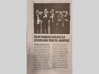 "Dilek Panosu" Projesi ile çocuklara yılbaşı hediyesi