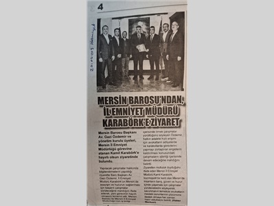Mersin Barosu'ndan İl Emniyet Müdürlüğü'ne ziyaret