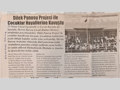 Dilek Panosu Projesi ile çocuklar hayallerine kavuştu