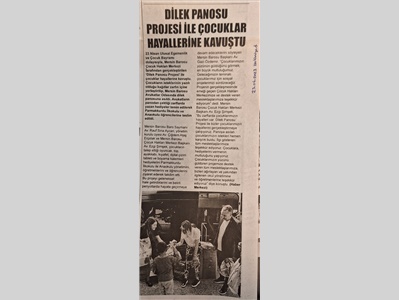 Dilek Panosu Projesi ile çocuklar hayallerine kavuştu