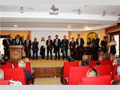 34 STAJYER AVUKATIMIZ CÜBBE GİYDİ