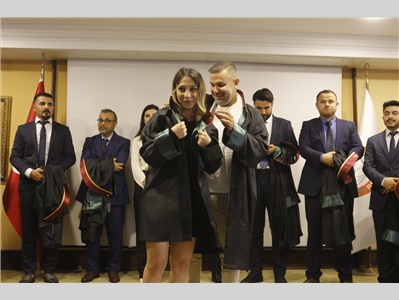 34 STAJYER AVUKATIMIZ CÜBBE GİYDİ