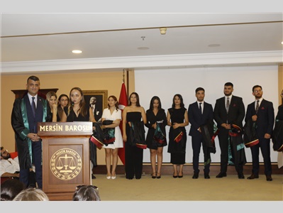 34 STAJYER AVUKATIMIZ CÜBBE GİYDİ