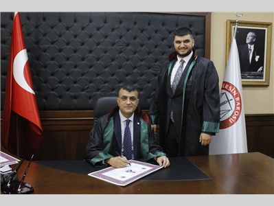 34 STAJYER AVUKATIMIZ CÜBBE GİYDİ