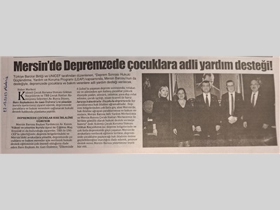 Depremzedelere adli yardım desteği