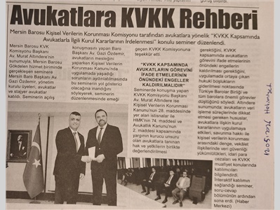 Avukatlara KVKK eğitimi verildi