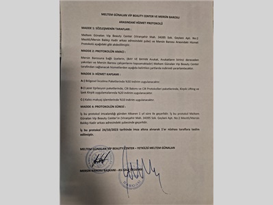 MELTEM GÜNALAN VİP BEAUTY CENTER İLE İNDİRİM PROTOKOLÜ İMZALANDI
