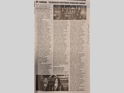 25 Kasım Kadına Yönelik Şiddete Karşı Uluslararası Mücadele Günü Basın Açıklaması