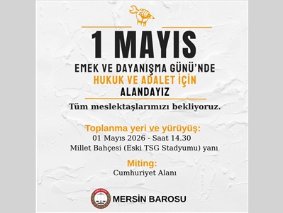 1 MAYIS EMEK VE DAYANIŞMA GÜNÜ'NDE ALANDAYIZ