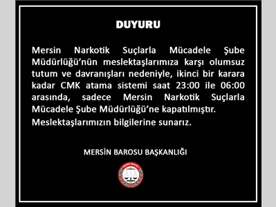 CMK ATAMA SİSTEMİ KAPATMA HAKKINDA