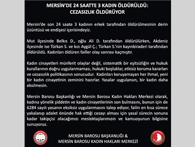 CEZASIZLIK ÖLDÜRÜYOR !