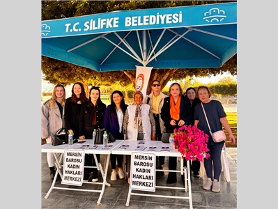 KADIN HAKLARI MERKEZİ SİLİFKE İLÇE TEMSİLCİLİĞİMİZ, KADINA YÖNELİK ŞİDDETE KARŞI BİLGİLENDİRME STANDI AÇTI
