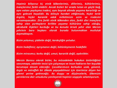 ÖZDEMİR: "HEDEFİMİZ AYRIŞMA DEĞİL, BÜTÜNLEŞMEDİR"
