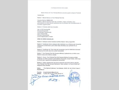 BAROMUZ İLE TERA PSİKOLOJİ MERKEZİ ARASINDA İNDİRİM PROTOKOLÜ İMZALANDI