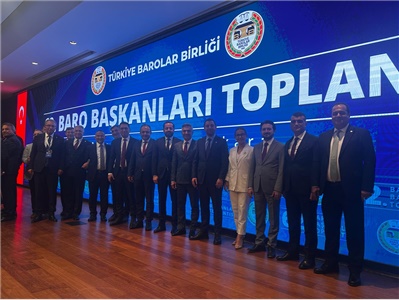 BARO BAŞKANIMIZ AV. GAZİ ÖZDEMİR, 62. BARO BAŞKANLARI TOPLANTISINA KATILDI