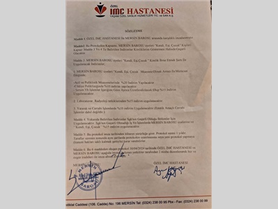ÖZEL İMC HASTANESİ İLE İNDİRİM PROTOKOLÜ İMZALANDI