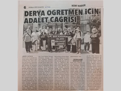 Katledilen Derya Öğretmen için adalet çağrısı