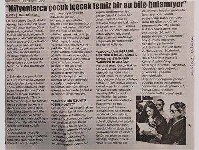 20 Kasım Dünya Çocuk Hakları Günü Basın Açıklaması