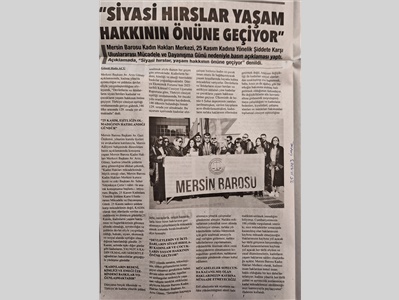 Kadına Yönelik Şiddete Karşı Uluslararası Mücadele Günü Basın Açıklaması