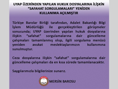UYAP SAFAHAT SORGULAMALARI HAKKINDA