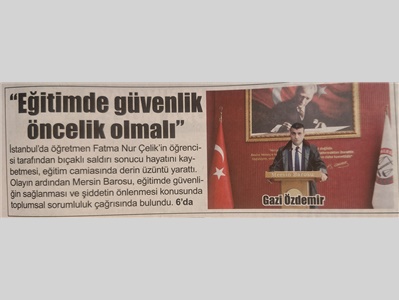 Özdemir, "Eğitimde güvenlik öncelik olmalı"