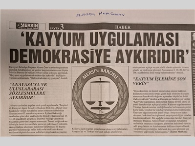 Barolardan kayyım uygulamasına tepki