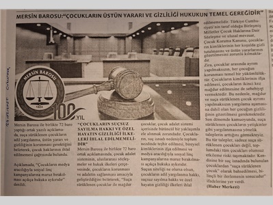 Barolar ortak açıklama yaptı: "Çocuğun üstün yararı ve gizliliği hukukun temel gereğidir"