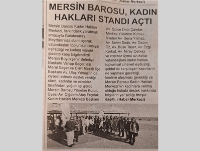 Kadın Hakları Merkezimiz stant açtı