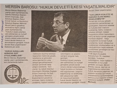 "Hukuk devleti ilkesi yaşatılmalıdır"