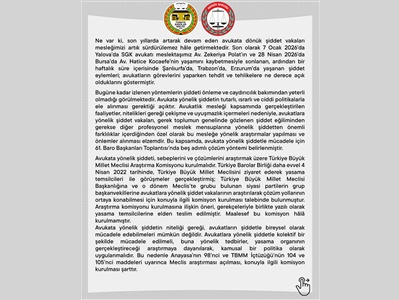 OLAĞANÜSTÜ BARO BAŞKANLARI TOPLANTISI SONUÇ BİLDİRGESİ