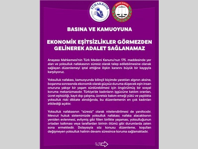 "EKONOMİK  EŞİTSİZLİKLER GÖRMEZDEN GELİNEREK, ADALET SAĞLANAMAZ"