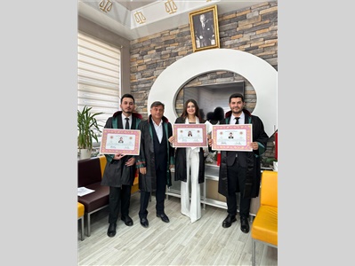 5 STAJYER AVUKATIMIZ CÜBBE GİYDİ