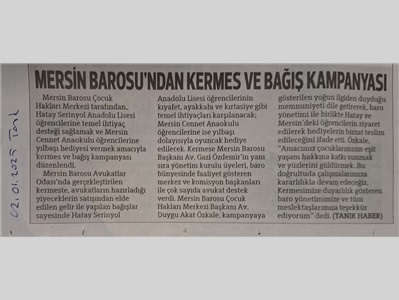 Çocuk Hakları Merkezimiz kermes ve bağış kampanyası düzenledi