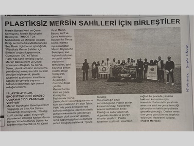 Plastiksiz Mersin sahilleri için birleştiler
