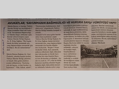 Avukatlardan hukuka saygı yürüyüşü