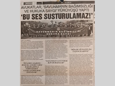 Avukatlardan hukuka saygı yürüyüşü