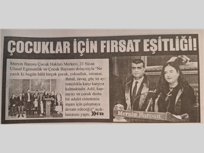 23 Nisan Ulusal Egemenlik ve Çocuk Bayramı nedeniyle basın açıklaması yapıldı
